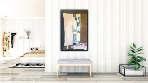 Original Abstract Oil Painting On Canvas, Size 60X90cm In Oka Magazine Richter