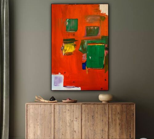 Hans Hofmann 1880-1996 Rate Abstract Oil Painting On Canvas 76x50cm Mecca I Tate study