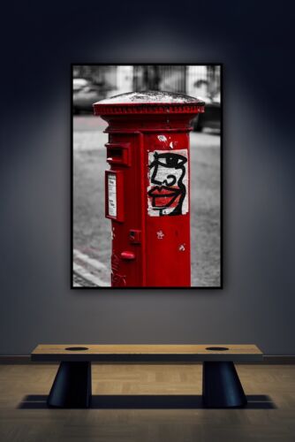 Large Abstract limited print On 81 x 55cm canvas Graffiti Post Box Free postage