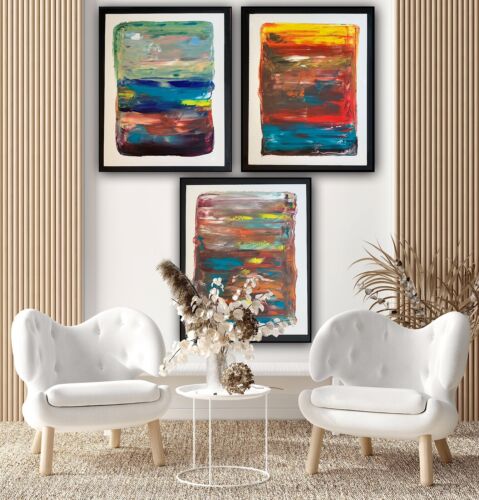 Rothko Style Original Oil painting On Canvas 50x40cm Botanical in Oka Painting 2