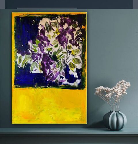 Rothko style Abstract Impressionist Original Oil Painting 90X60cm Window Blossom