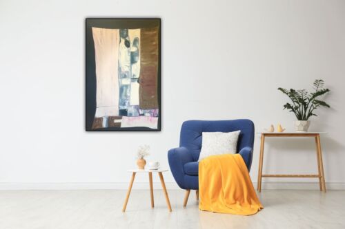 Original Abstract Oil Painting On Canvas, Size 60X90cm In Oka Magazine Richter
