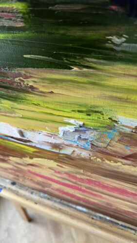 Richter Style Original Abstract Oil Painting On Canvas 150x100cm Seascape Ocean
