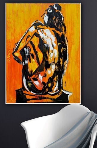 Large Abstract Original Oil Painting On 100x80cm canvas Thinking Of You Nude