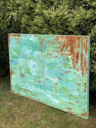 Richter Style Original Abstract Oil Painting On deep Canvas 150x100cm ‘Roheline’