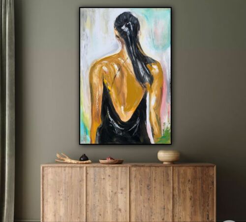 Richter Style Abstract Original Oil Painting On Canvas 50x76cm Horse racing day