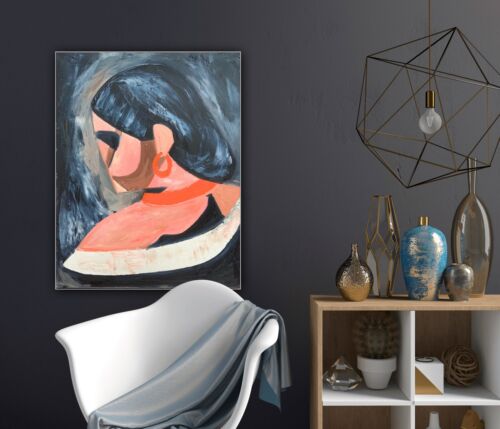 Original Abstract Oil Painting On Canvas 50x40cm Francis Picabia study