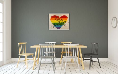 Richter Style Oil Painting On Canvas 50x40cm LGBT Pride Month Love Is Love