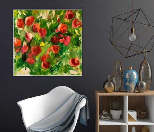 Richter StyLe Abstract Oil Painting On Canvas 50x50cm Apples In Bloom 1 In Oka floral
