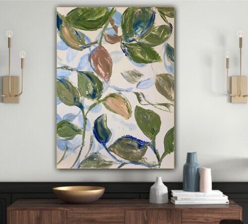 Impressionist Style Original Oil painting On Canvas 62x45cm Botanical Spring Oka floral