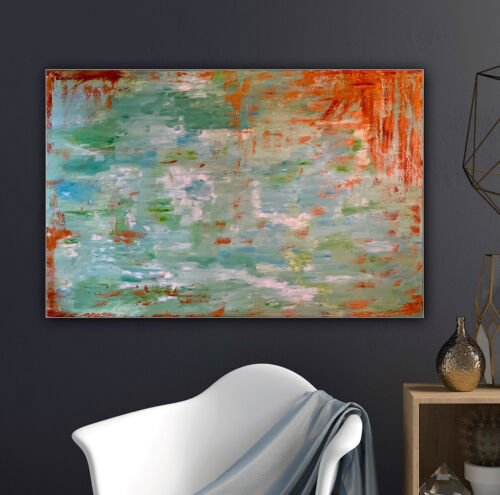 Richter Style Original Abstract Oil Painting On deep Canvas 150x100cm ‘Roheline’