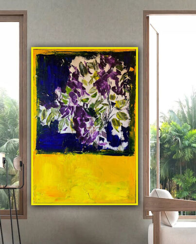 Rothko style Abstract Impressionist Original Oil Painting 90X60cm Window Blossom
