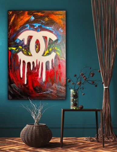 Richter Style Original Abstract Oil Painting On Canvas 76x50cm Luxury Affair