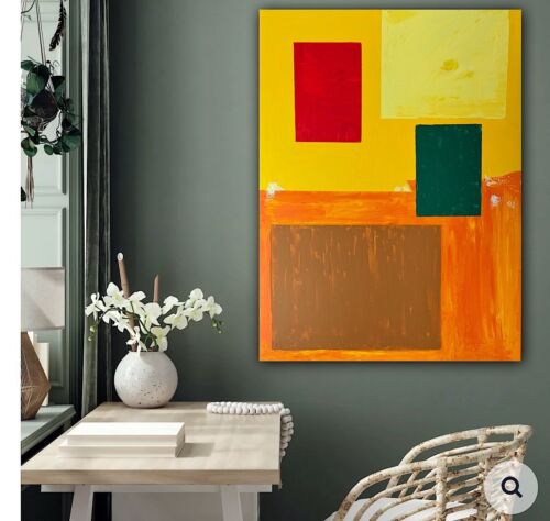 Hans Hofmann 1880-1996 Rate Abstract Oil Painting On Canvas 121x92cm Moonlit study