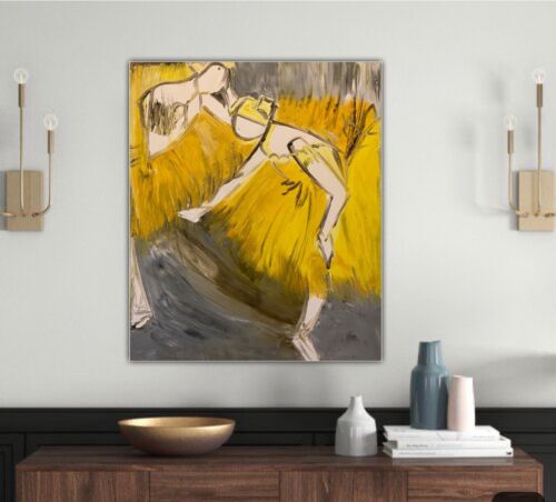 Edgar Degas Style Abstract Oil Painting On Canvas 50x60cm ‘Dancers On The Pole’ music
