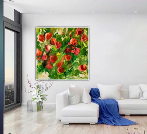 Richter StyLe Abstract Oil Painting On Canvas 50x50cm Apples In Bloom 1 In Oka floral