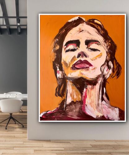 Richter StyLe Abstract Original Oil Painting On Canvas 100x80cm Graffiti pop art portrait