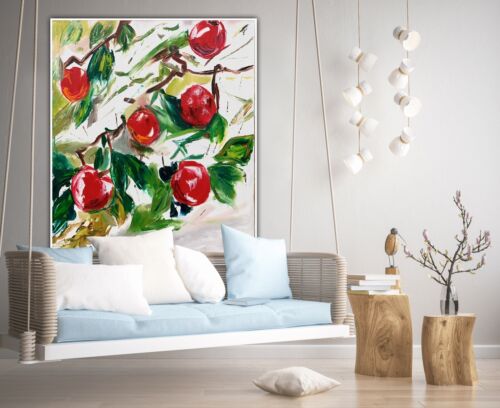 Richter Impressionist Style Original Oil Painting 76x60xm Apples In Bloom II Oka floral