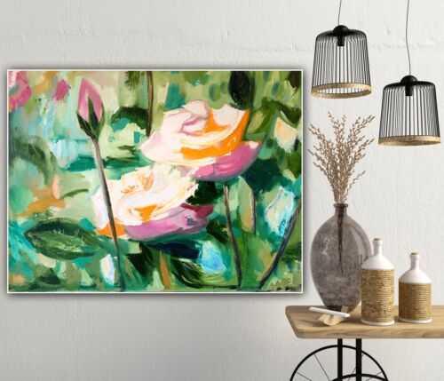Igor Saharov’s study of Roses Original abstract Oil Painting On Canvas 60x46cm