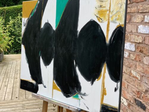 Robert Motherwell Abstract Oil Painting On Canvas 100X76cm Elegy To Spanish Tate study