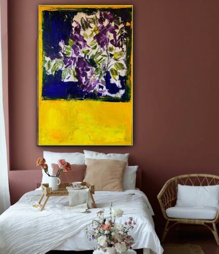 Rothko style Abstract Impressionist Original Oil Painting 90X60cm Window Blossom