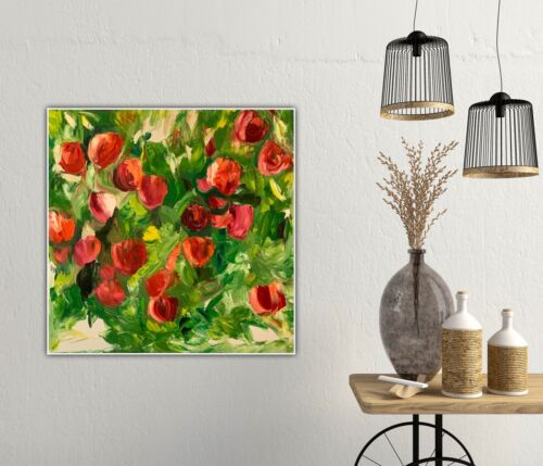 Richter StyLe Abstract Oil Painting On Canvas 50x50cm Apples In Bloom 1 In Oka floral
