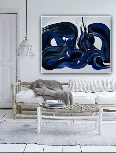 Richter Original Abstract Oil Painting On Canvas 120x100x4cm Seaside Escape I