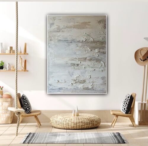 Richter StyLe Abstract Original Oil Painting On Canvas 80x60cm Textured Dessert