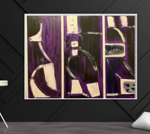 Richter Style Original Abstract Oil Painting On Canvas 122 X 92 Cm Maze