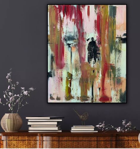 Richter StyLe Original Abstract Oil Painting On Canvas 50 X40cm City Shadows