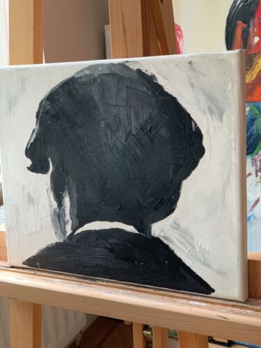 Tommy Shelby Original abstract Oil Painting On Canvas 25cmX 30Cm Peaky Blinders