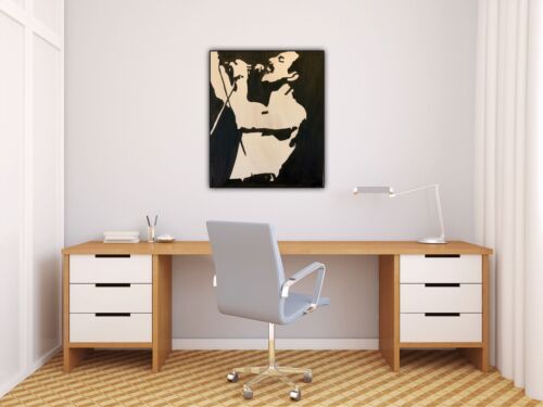 Abstract Original Oil Painting On Canvas 60X 50 Cm Large Freddie MercUry Queen