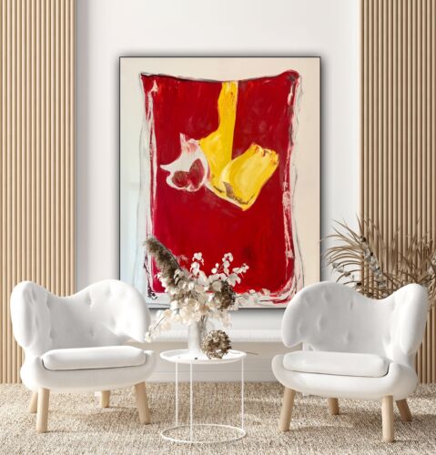 Richter Style Original Abstract Oil Painting On Canvas 100x80cm Love Art Life
