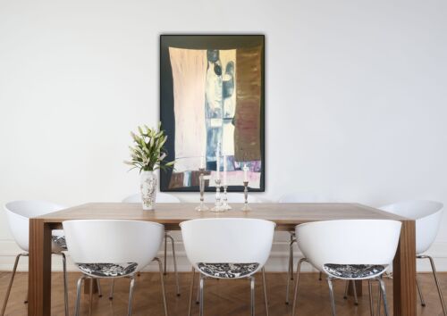 Original Abstract Oil Painting On Canvas, Size 60X90cm In Oka Magazine Richter