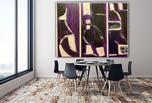 Richter Style Original Abstract Oil Painting On Canvas 122 X 92 Cm Maze