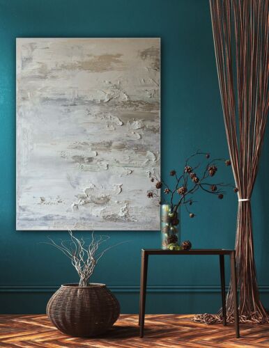 Richter StyLe Abstract Original Oil Painting On Canvas 80x60cm Textured Dessert