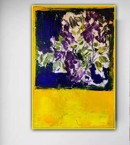 Rothko style Abstract Impressionist Original Oil Painting 90X60cm Window Blossom