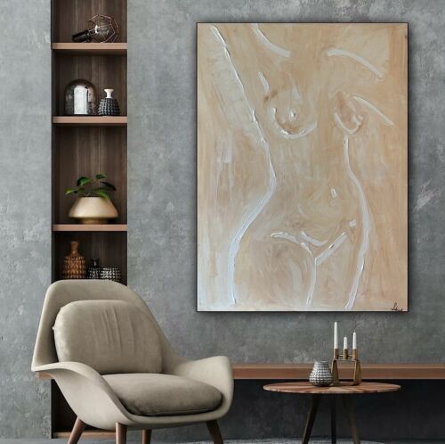 Oka Design Contemporary Abstract Original Oil Painting On 80x60cm Canvas Nude