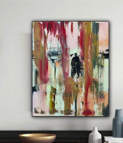 Richter StyLe Original Abstract Oil Painting On Canvas 50 X40cm City Shadows