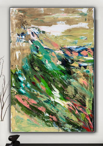 Kandinsky Style Original Abstract Oil Painting On Canvas 90x60cm Lake District