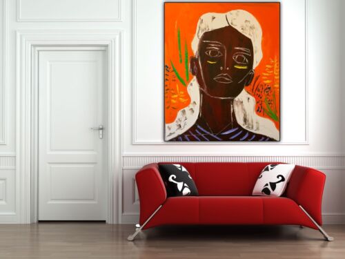 Gauguin Famous Abstract Oil Painting On 1.8cm Canvas 50x60cm African Woman Art portrait