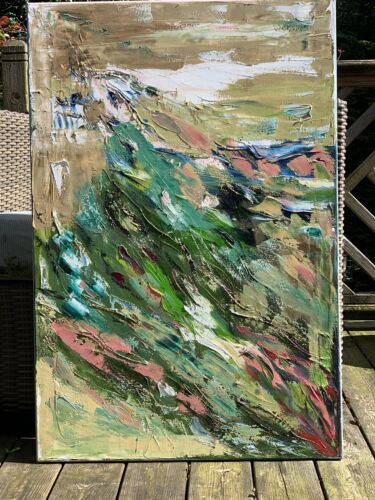 Kandinsky Style Original Abstract Oil Painting On Canvas 90x60cm Lake District