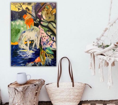 Paul Gauguin Impressionist Style Oil Painting On Canvas 84X60cm White Horse 1899 study