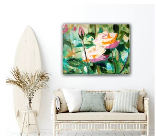Igor Saharov’s study of Roses Original abstract Oil Painting On Canvas 60x46cm