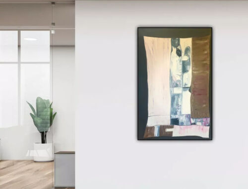 Original Abstract Oil Painting On Canvas, Size 60X90cm In Oka Magazine Richter