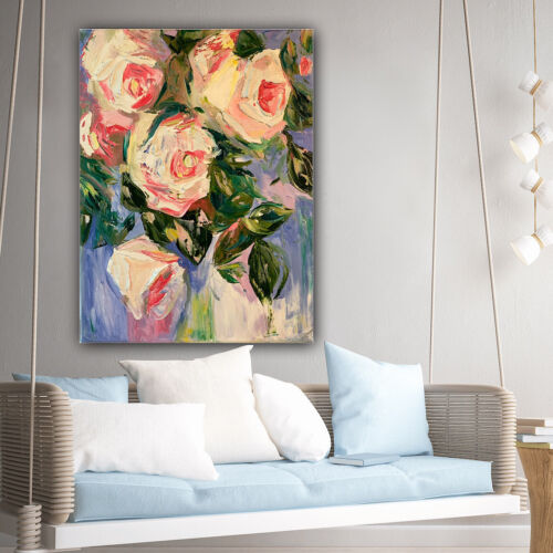 Igor Saharov lesson in Abstract Oil Painting On 61x45cm Canvas White Roses oka