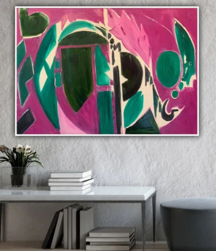 Lee Krasner Abstract Oil Painting On Canvas Size 84X 61cm ‘Palingenesis’ In Oka study