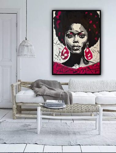 Oka Contemporary Abstract Original Oil Painting 60x45cm Shades Of Grace Woman portrait