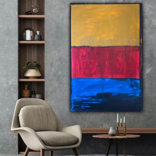 Rothko style Original Abstract Oil Painting On Canvas 76x52cm Seaside Colour II