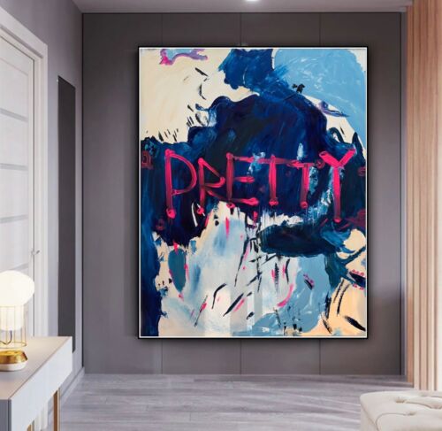 Richter Style Original Textured Abstract Oil Painting Canvas 100x80cm Graffiti